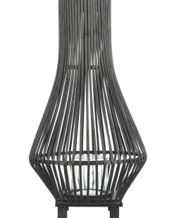 Lampion LEYTE Bambus 58 cm Czarny