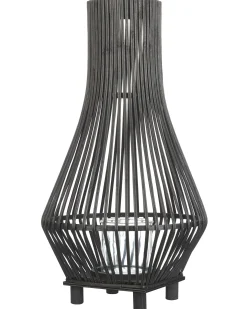 Lampion LEYTE Bambus 58 cm Czarny