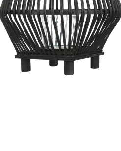 Lampion LEYTE Bambus 58 cm Czarny