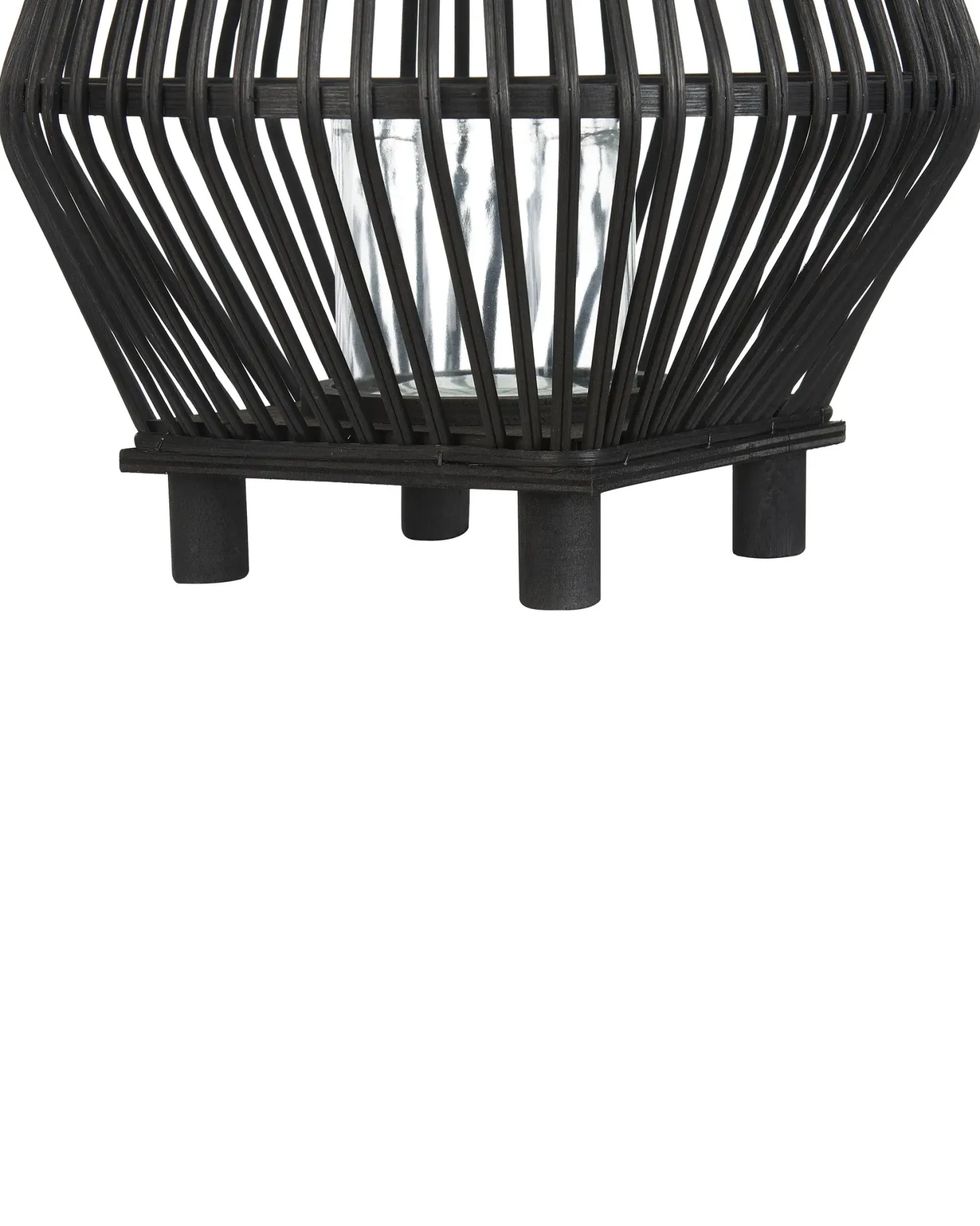 Lampion LEYTE Bambus 58 cm Czarny