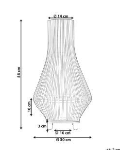 Lampion LEYTE Wierzba 58 cm Jasnobrązowy
