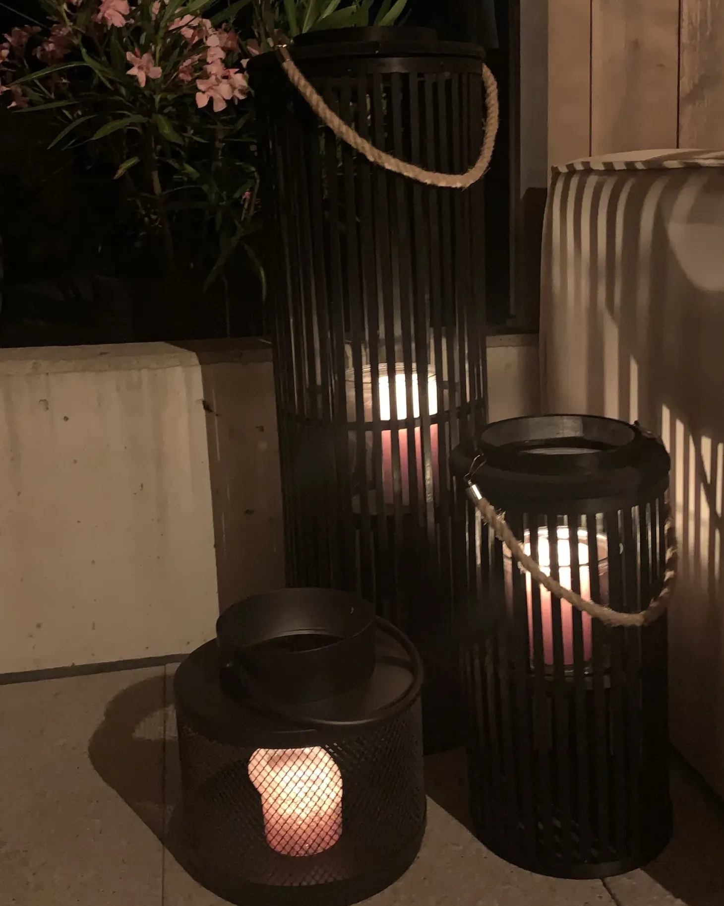Lampion LUZON Wierzba 40 cm Czarny