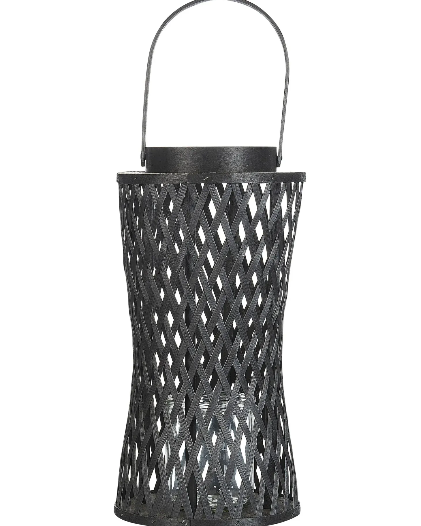 Lampion MACTAN Bambus 38 cm Czarny