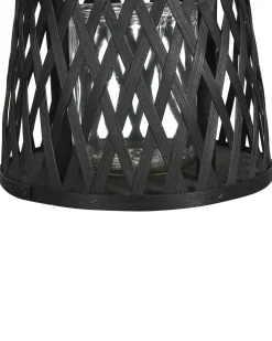 Lampion MACTAN Bambus 38 cm Czarny