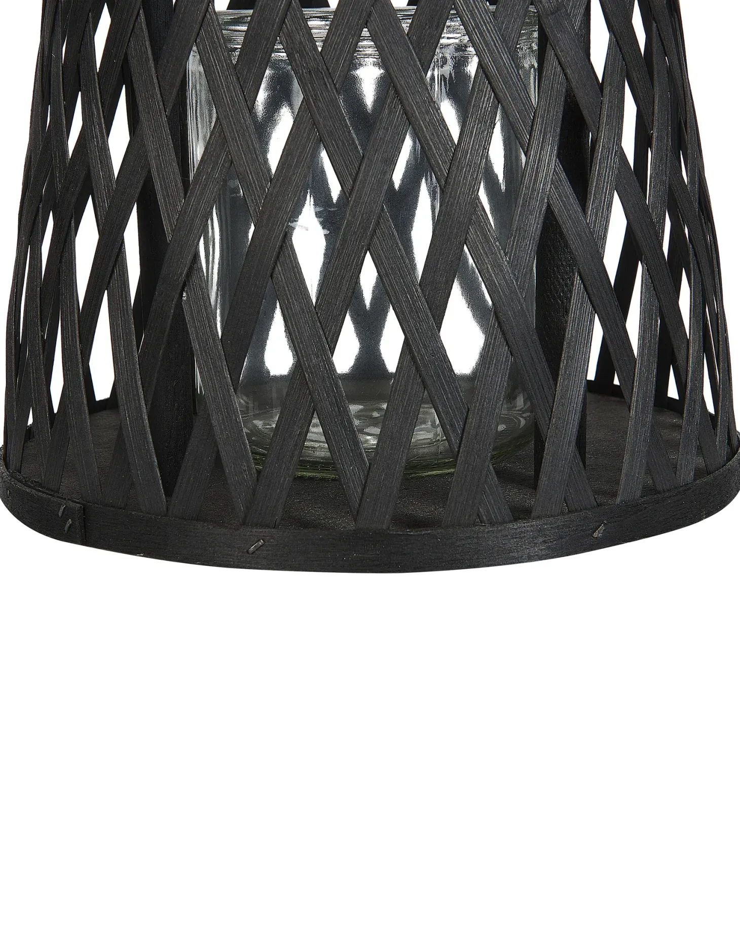 Lampion MACTAN Bambus 38 cm Czarny