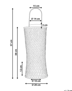 Lampion MACTAN Bambus 38 cm Czarny