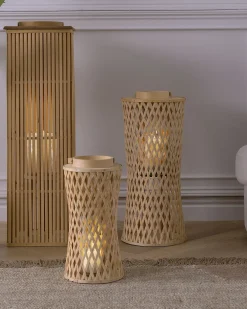 Lampion MACTAN Bambus 38 cm Naturalny