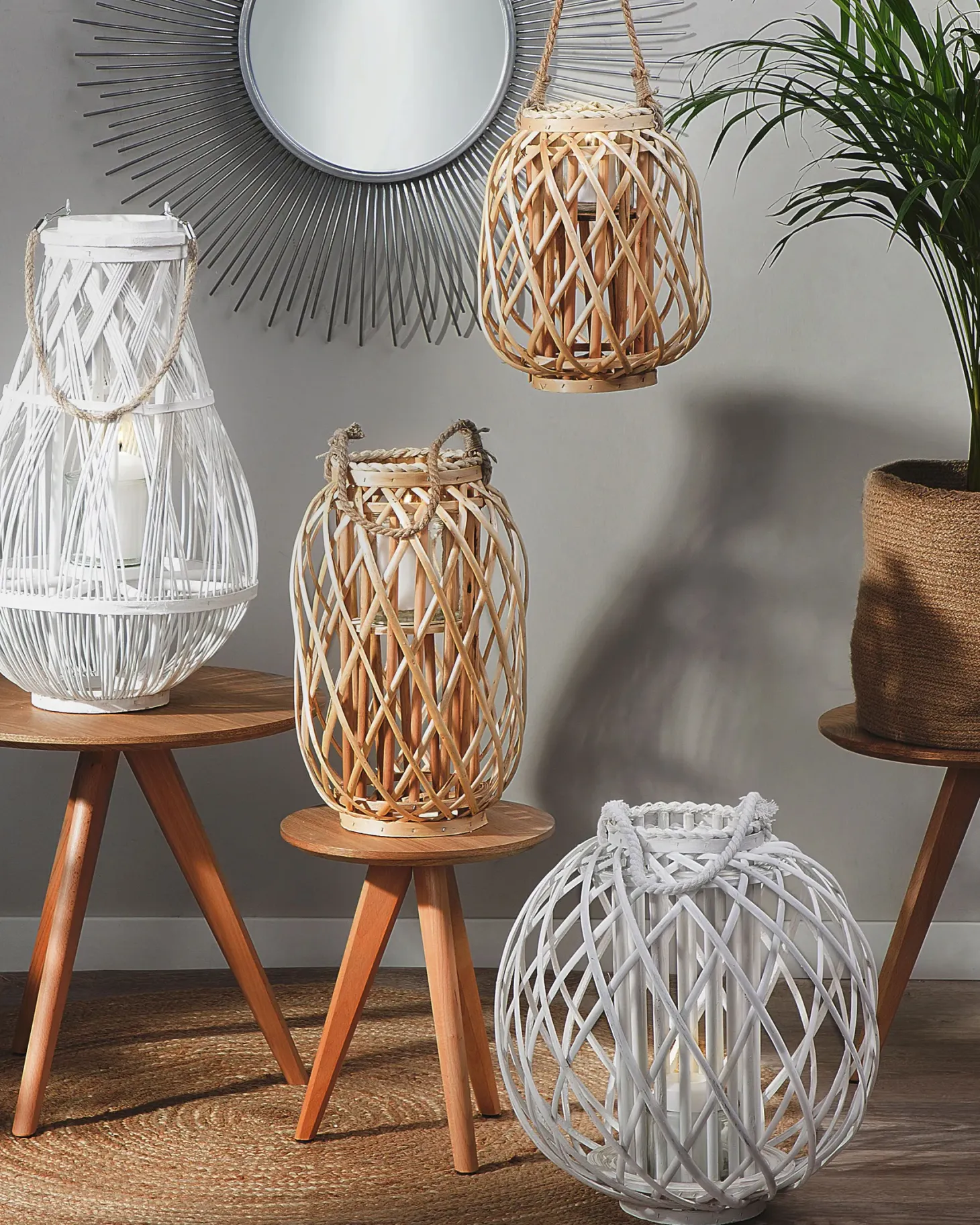 Lampion MAURITIUS Wierzba 30 cm Naturalny