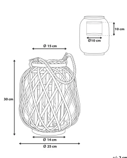 Lampion MAURITIUS Wierzba 30 cm Naturalny
