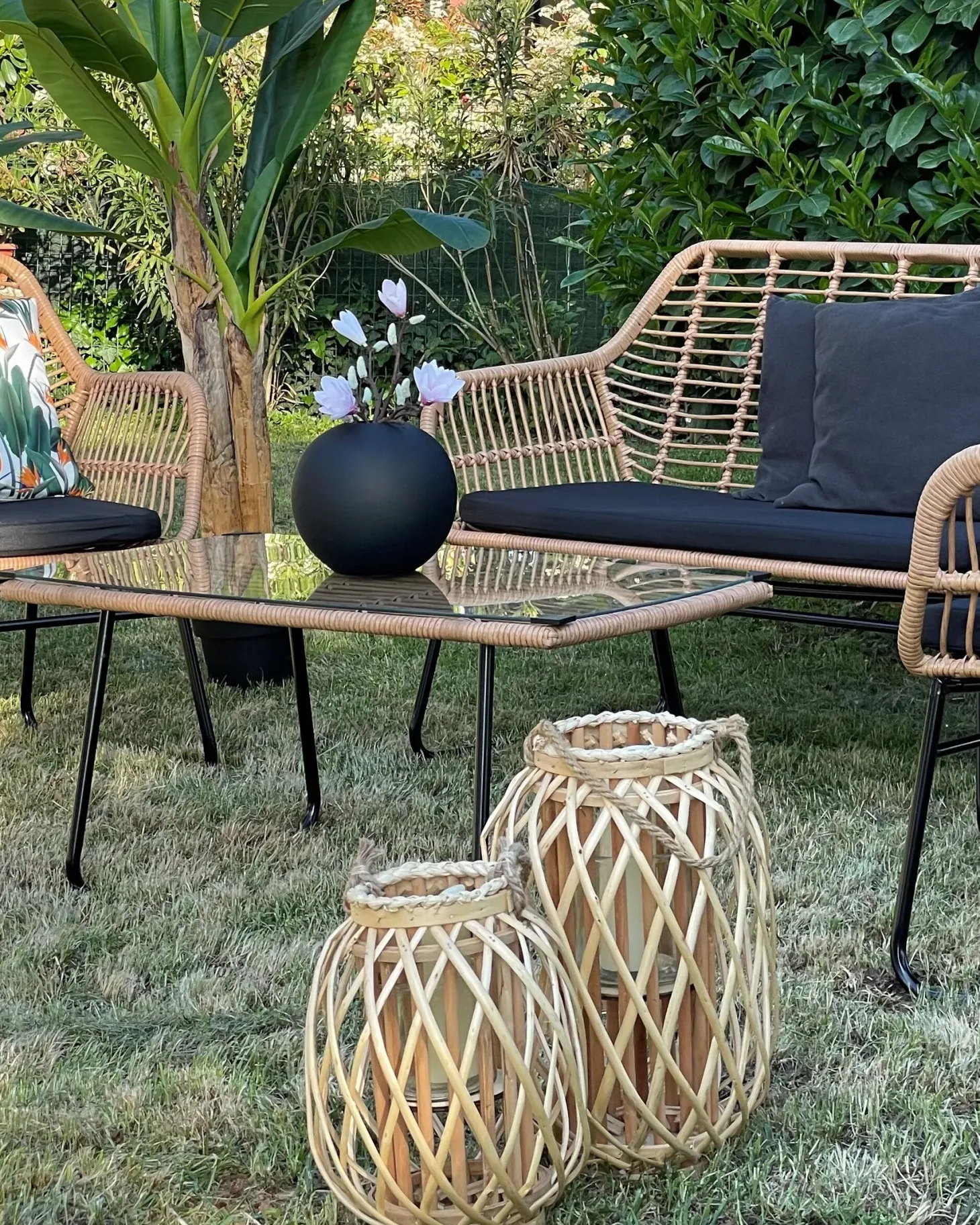 Lampion MAURITIUS Wierzba 30 cm Naturalny