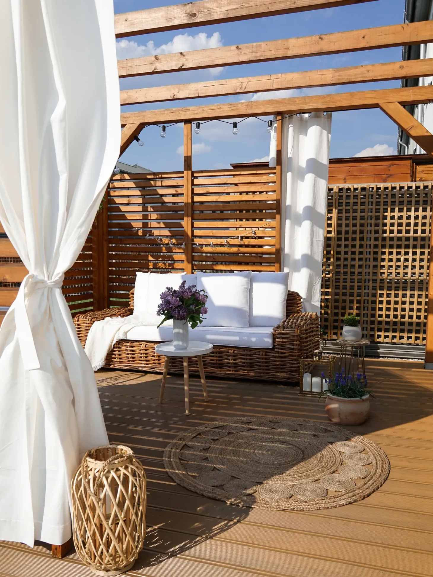 Lampion MAURITIUS Wierzba 40 cm Naturalny