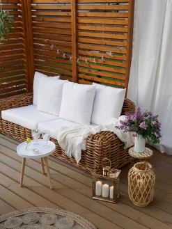Lampion MAURITIUS Wierzba 40 cm Naturalny