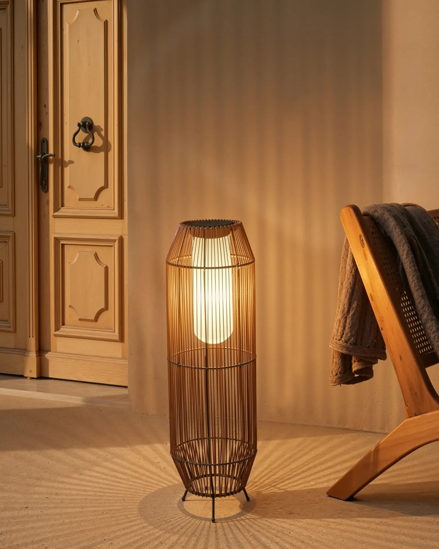 Lampion solarny DONGWE 70 cm Naturalny