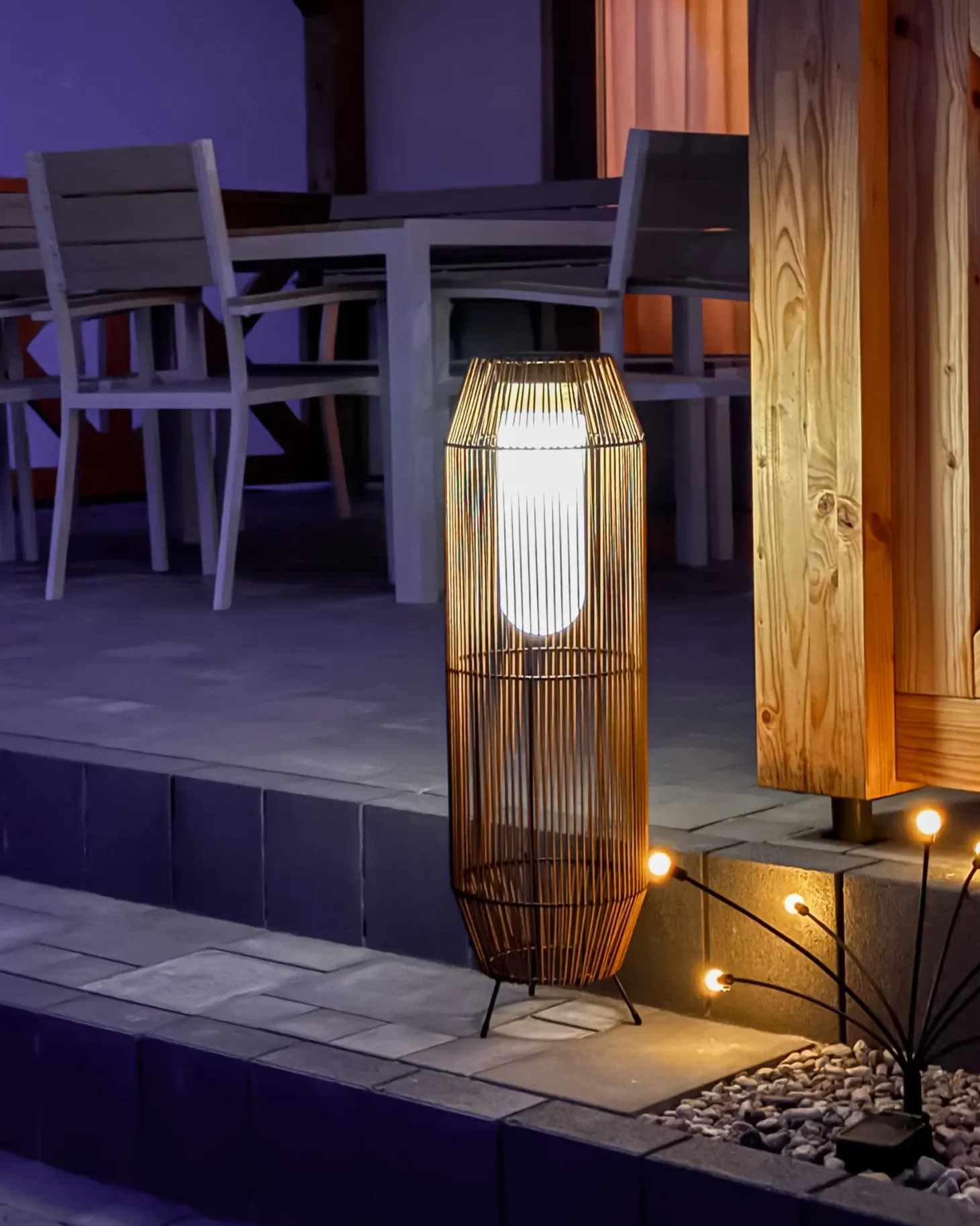 Lampion solarny DONGWE 70 cm Naturalny