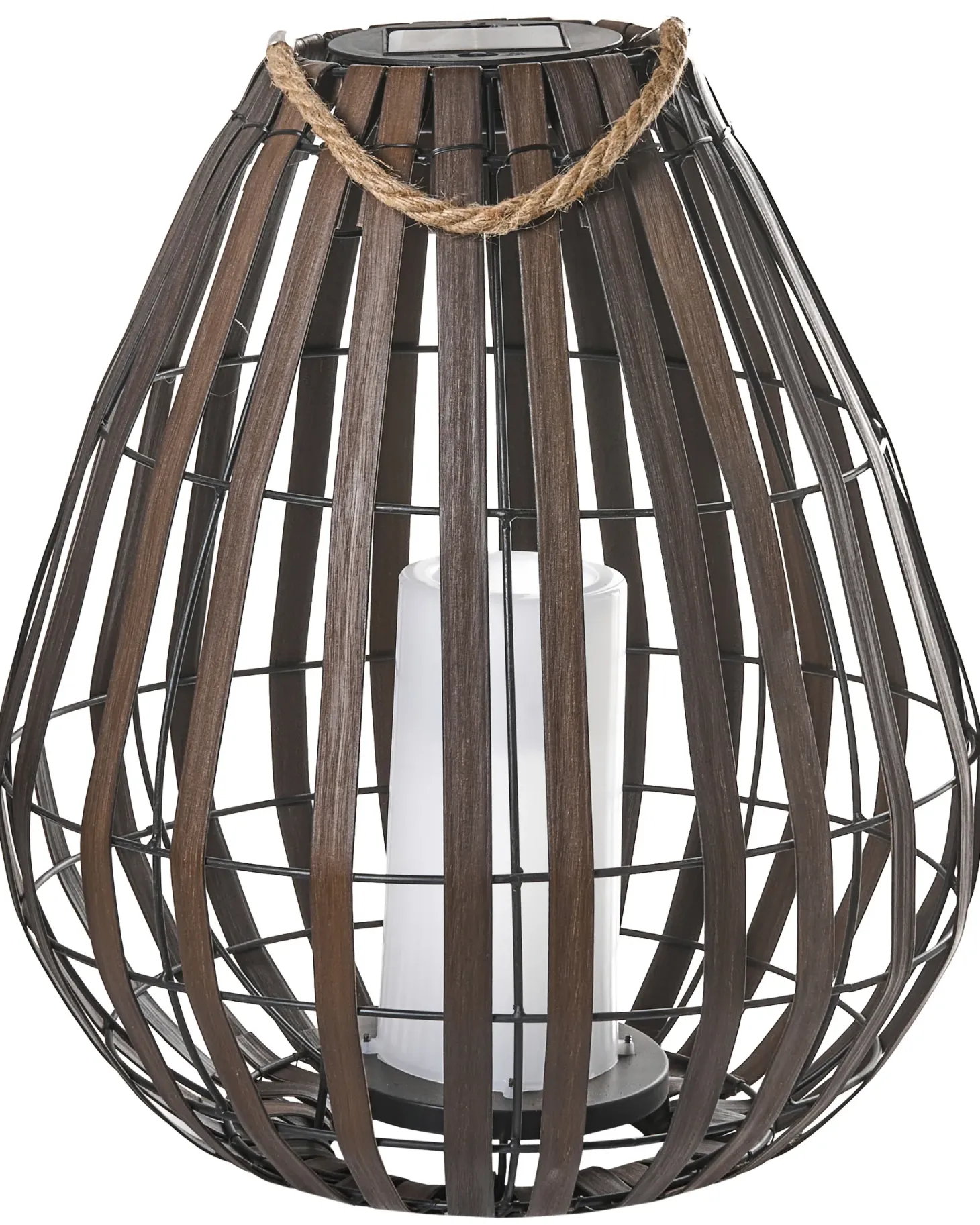 Lampion solarny LUFUPA 61 cm Ciemnobrązowy