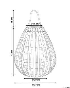 Lampion solarny LUFUPA 61 cm Ciemnobrązowy