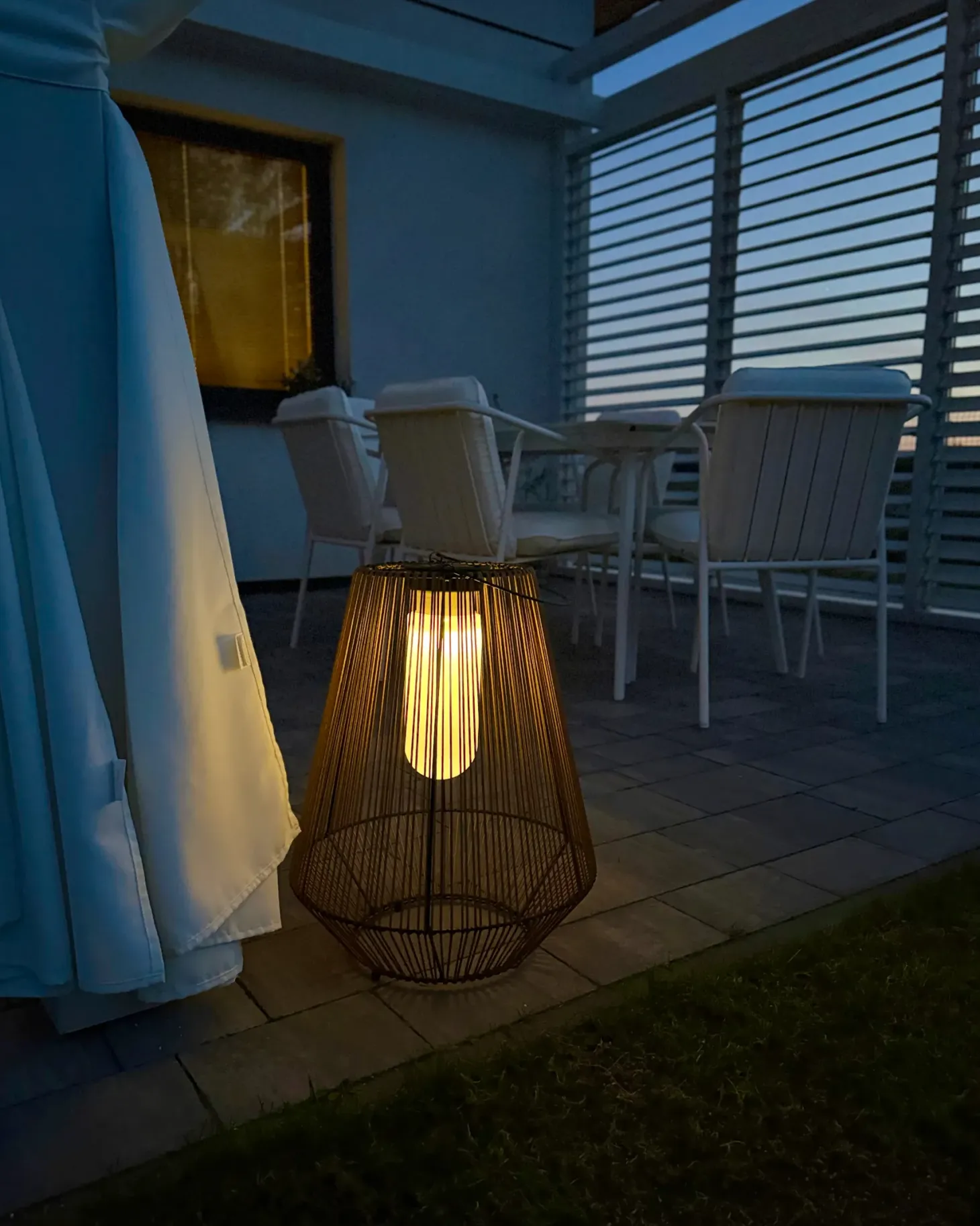Lampion solarny LUSWISHI 68 cm Naturalny