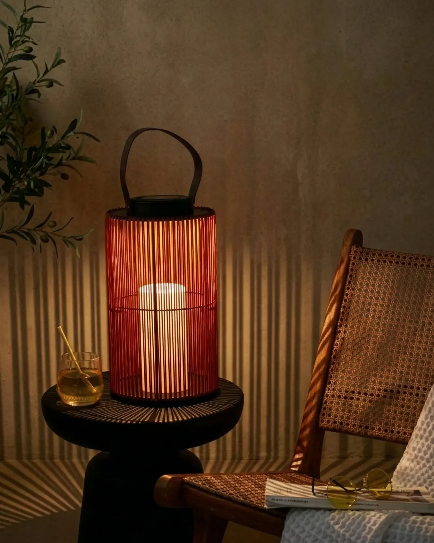Lampion solarny MACHILI 53 cm Brązowy