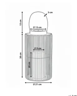 Lampion solarny MACHILI 53 cm Czarny