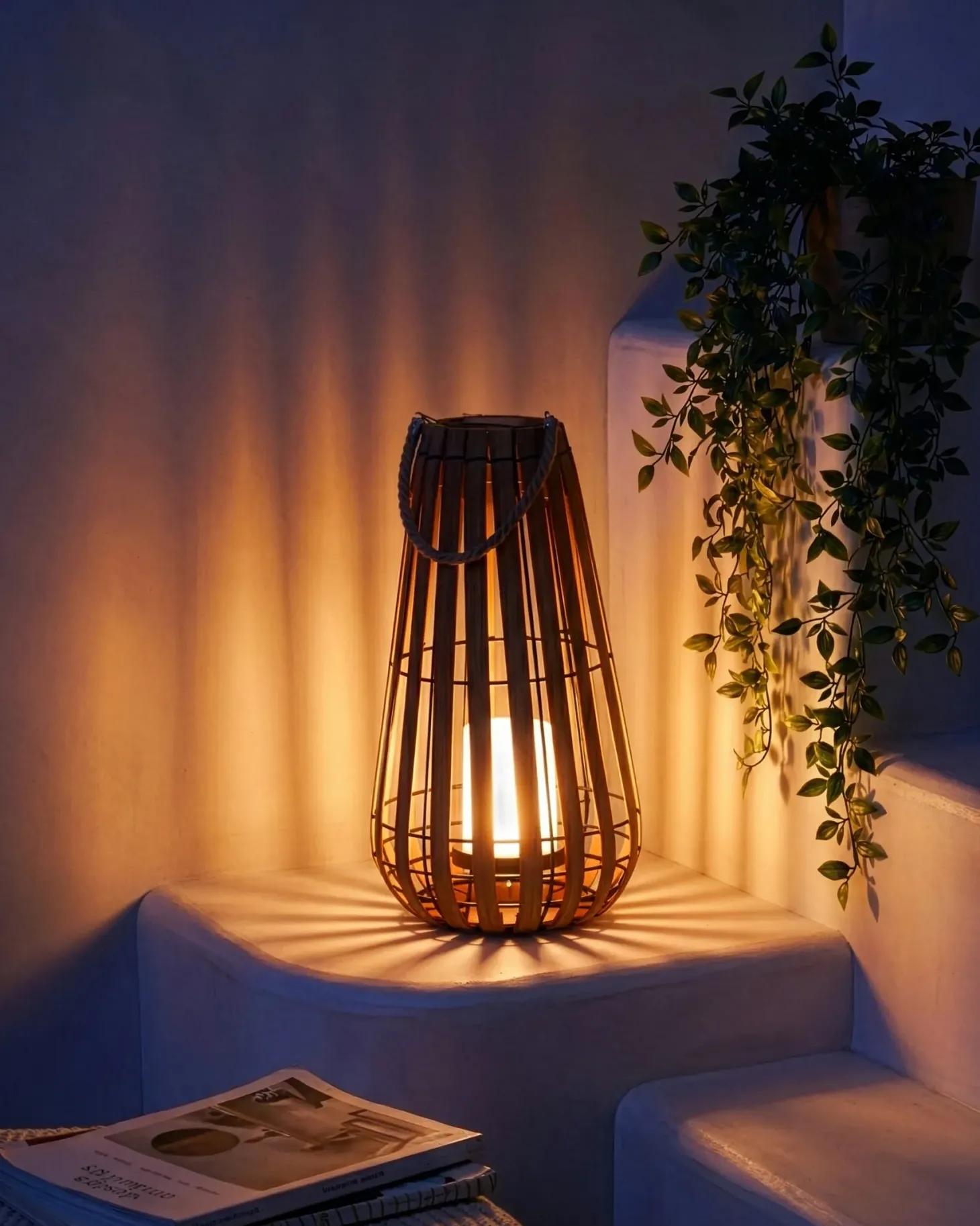 Lampion solarny MATETSI 58 cm Jasnobrązowy