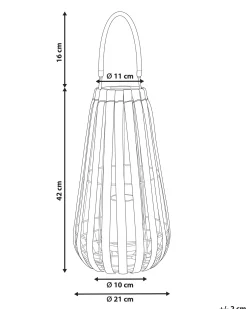 Lampion solarny MATETSI 58 cm Jasnobrązowy