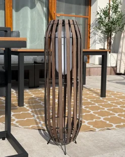 Lampion solarny MUZIZI 69 cm Ciemnobrązowy