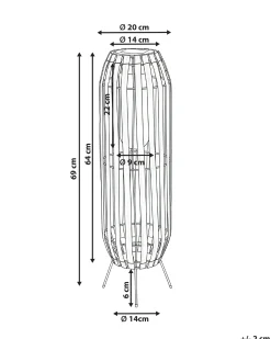 Lampion solarny MUZIZI 69 cm Ciemnobrązowy