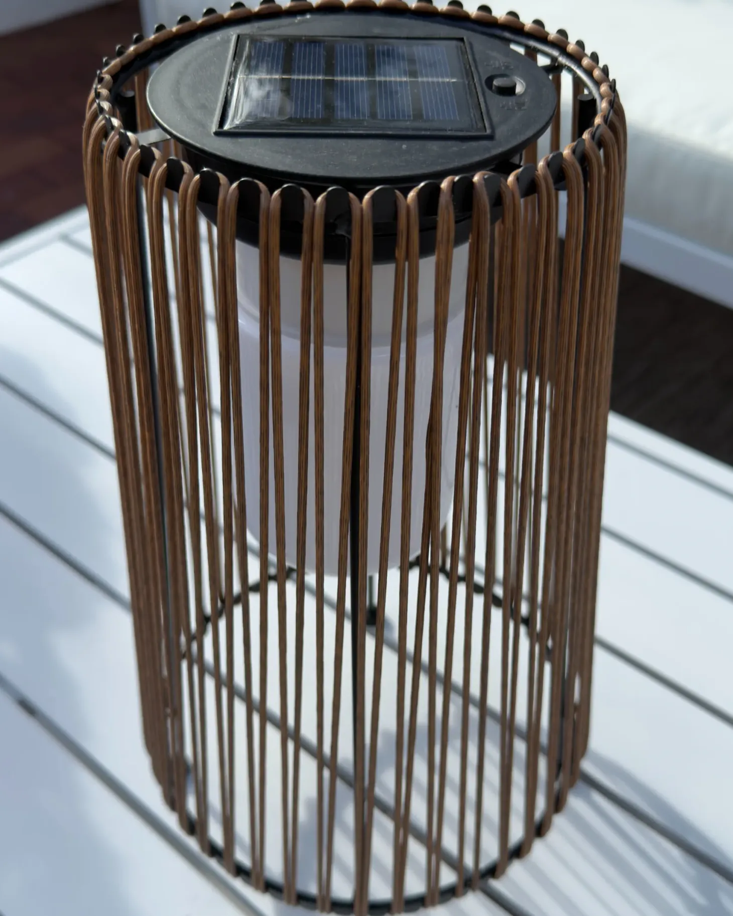 Lampion solarny SEMLIKI 35 cm Naturalny