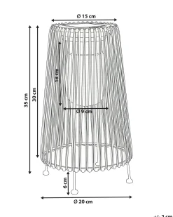 Lampion solarny SEMLIKI 35 cm Naturalny