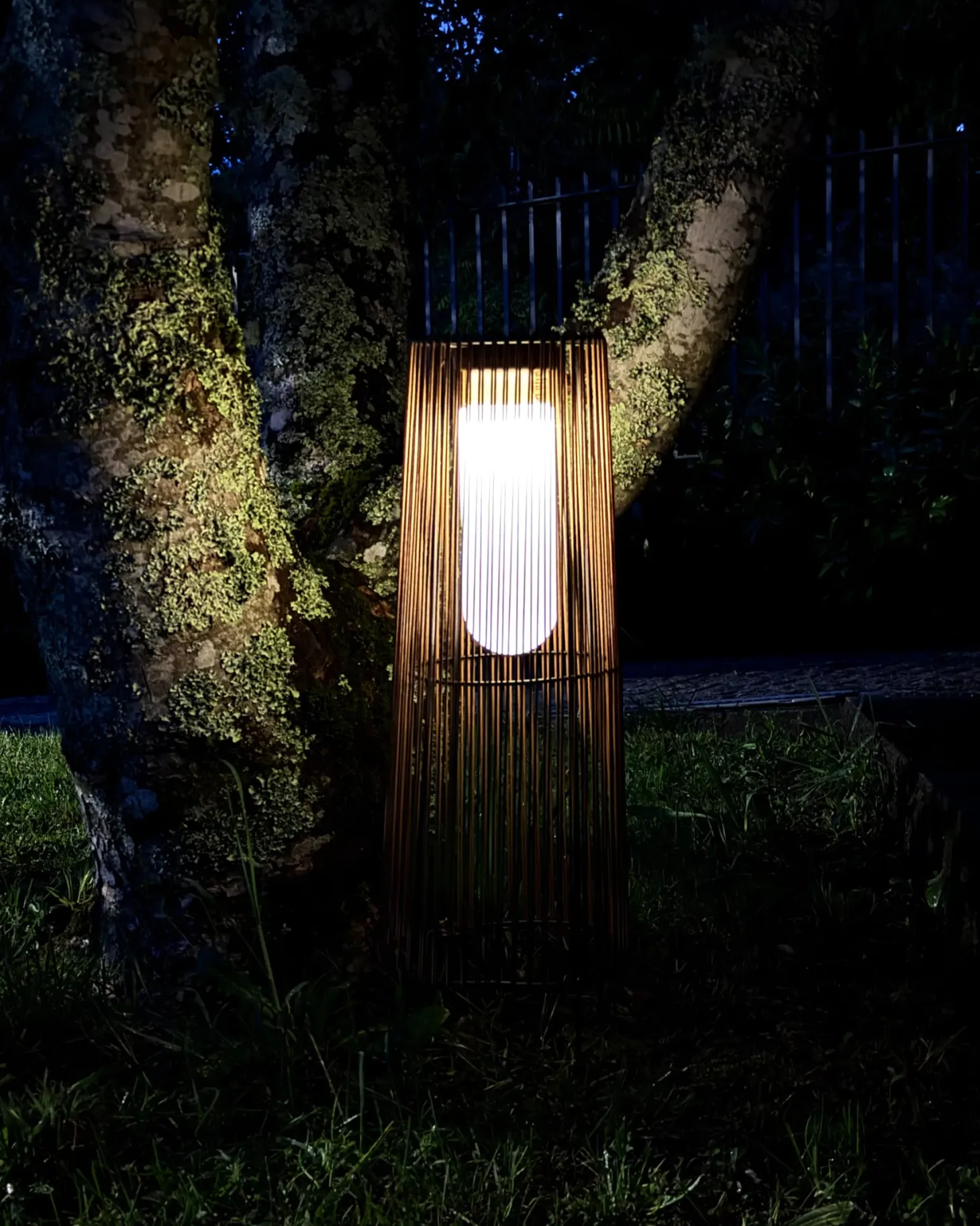 Lampion solarny SEMLIKI 68 cm Naturalny