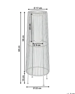 Lampion solarny SEMLIKI 68 cm Naturalny
