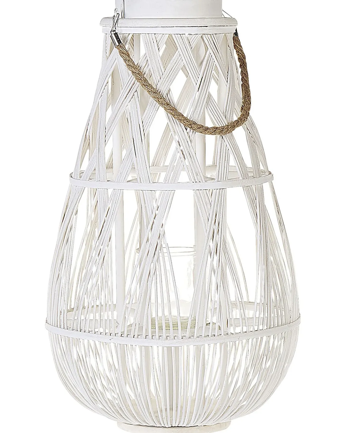 Lampion TONGA Bambus 56 cm Biały