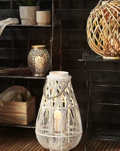 Lampion TONGA Bambus 56 cm Biały