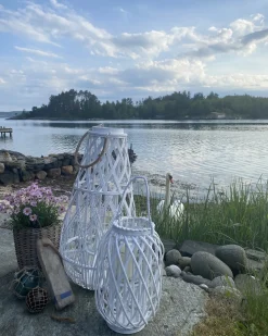 Lampion TONGA Bambus 56 cm Biały