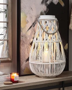 Lampion TONGA Bambus 56 cm Biały