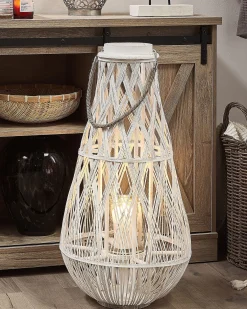 Lampion TONGA Bambus 77 cm Biały