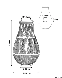 Lampion TONGA Bambus 56 cm Naturalny
