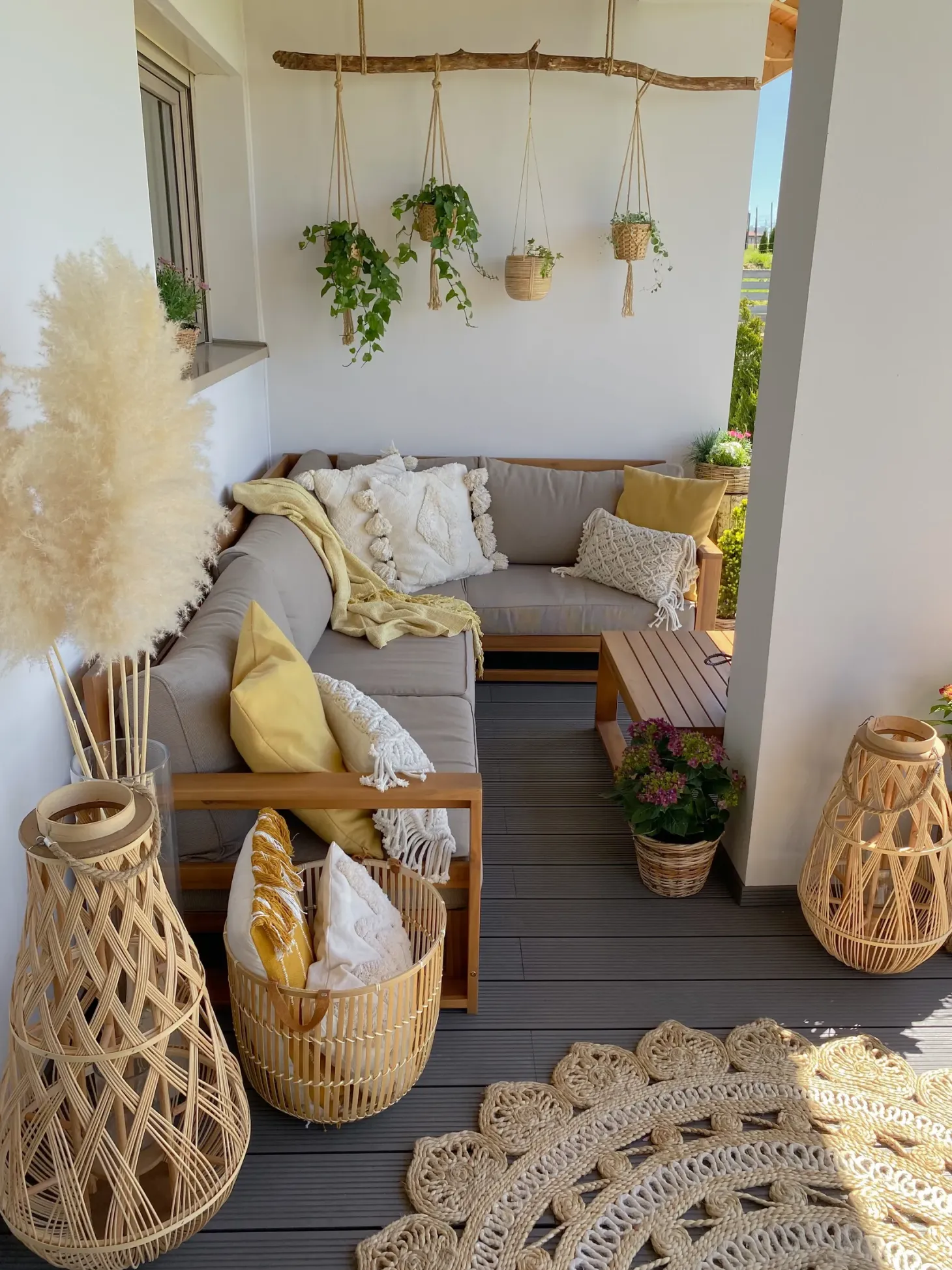 Lampion TONGA Bambus 56 cm Naturalny