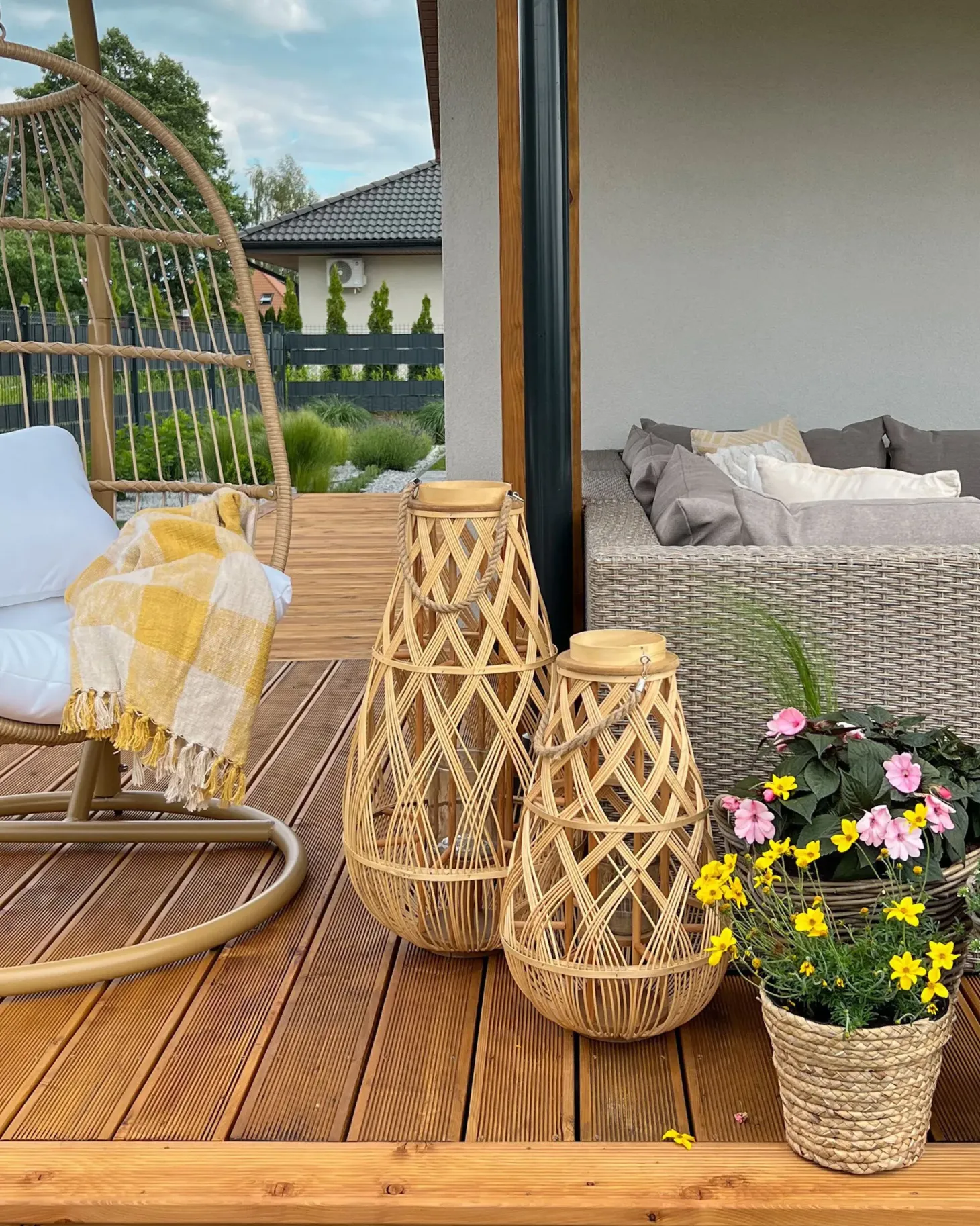 Lampion TONGA Bambus 56 cm Naturalny