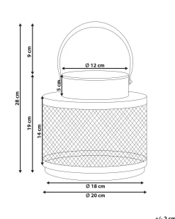 Lampion YAMDENA Metal 19 cm Czarny