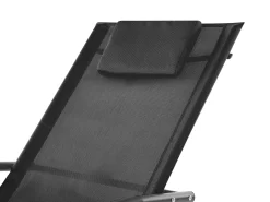 Leżak ogrodowy bujany CARANO II Metal Czarny