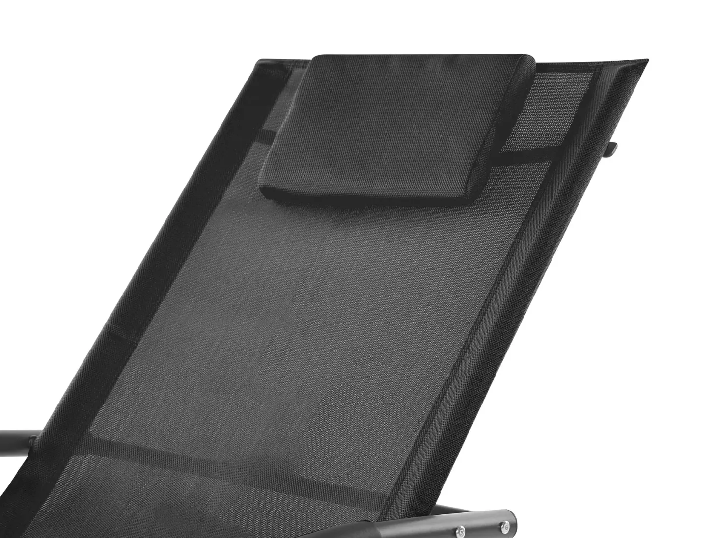 Leżak ogrodowy bujany CARANO II Metal Czarny