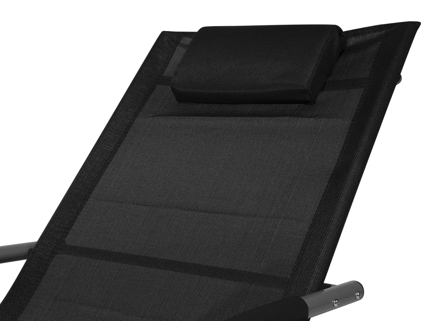 Leżak ogrodowy bujany CARANO Metal Czarny