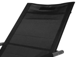 Leżak ogrodowy bujany CARANO Metal Czarny