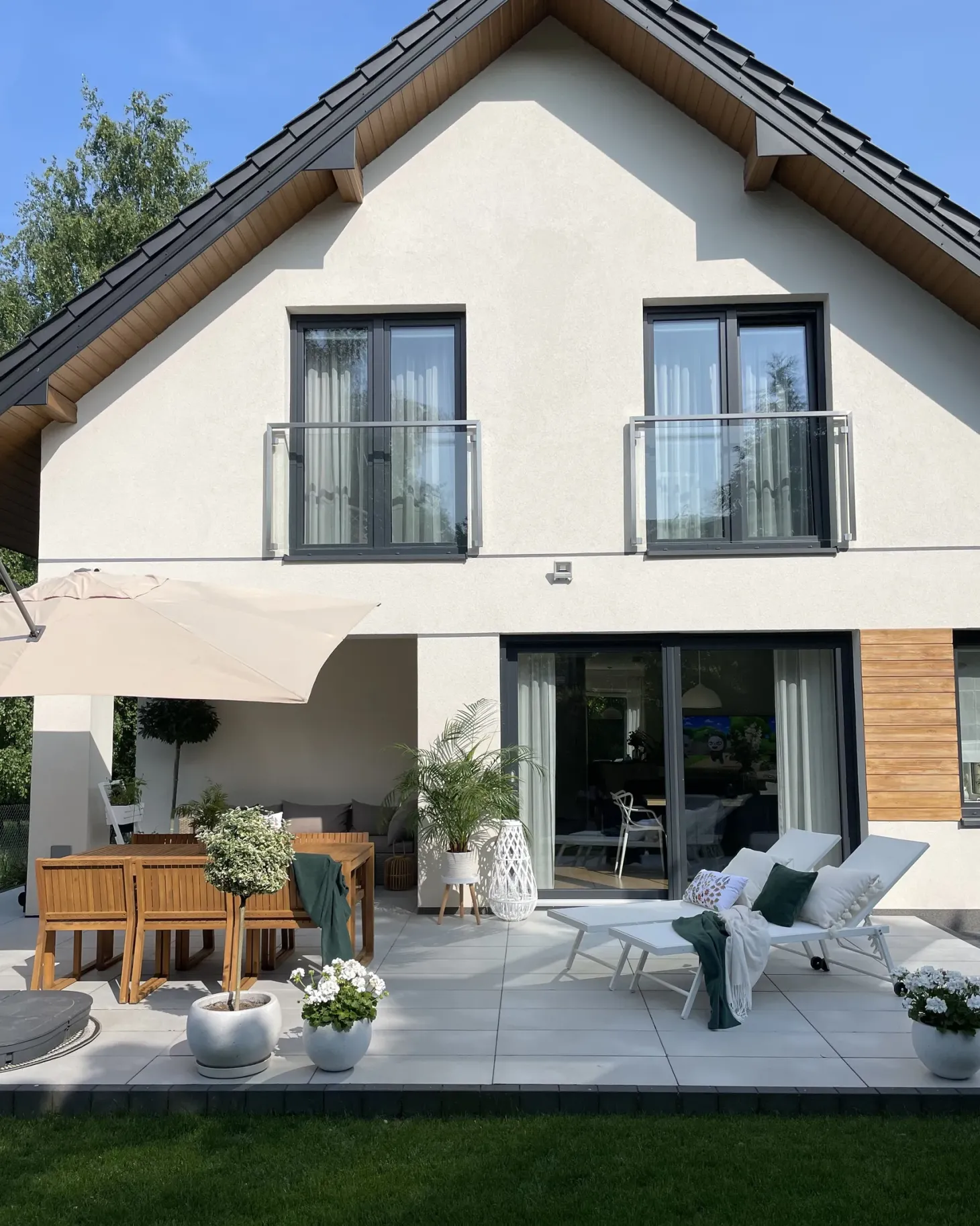 Leżak ogrodowy PORTOFINO Rozkładany Metal Biały