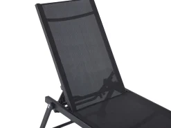 Leżak ogrodowy PORTOFINO Rozkładany Metal Czarny