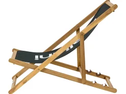 Leżak ogrodowy składany ANZIO Drewno akacjowe Czarny