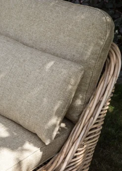 Leżak ogrodowy z poduszką BELSITO Rattan Naturalny