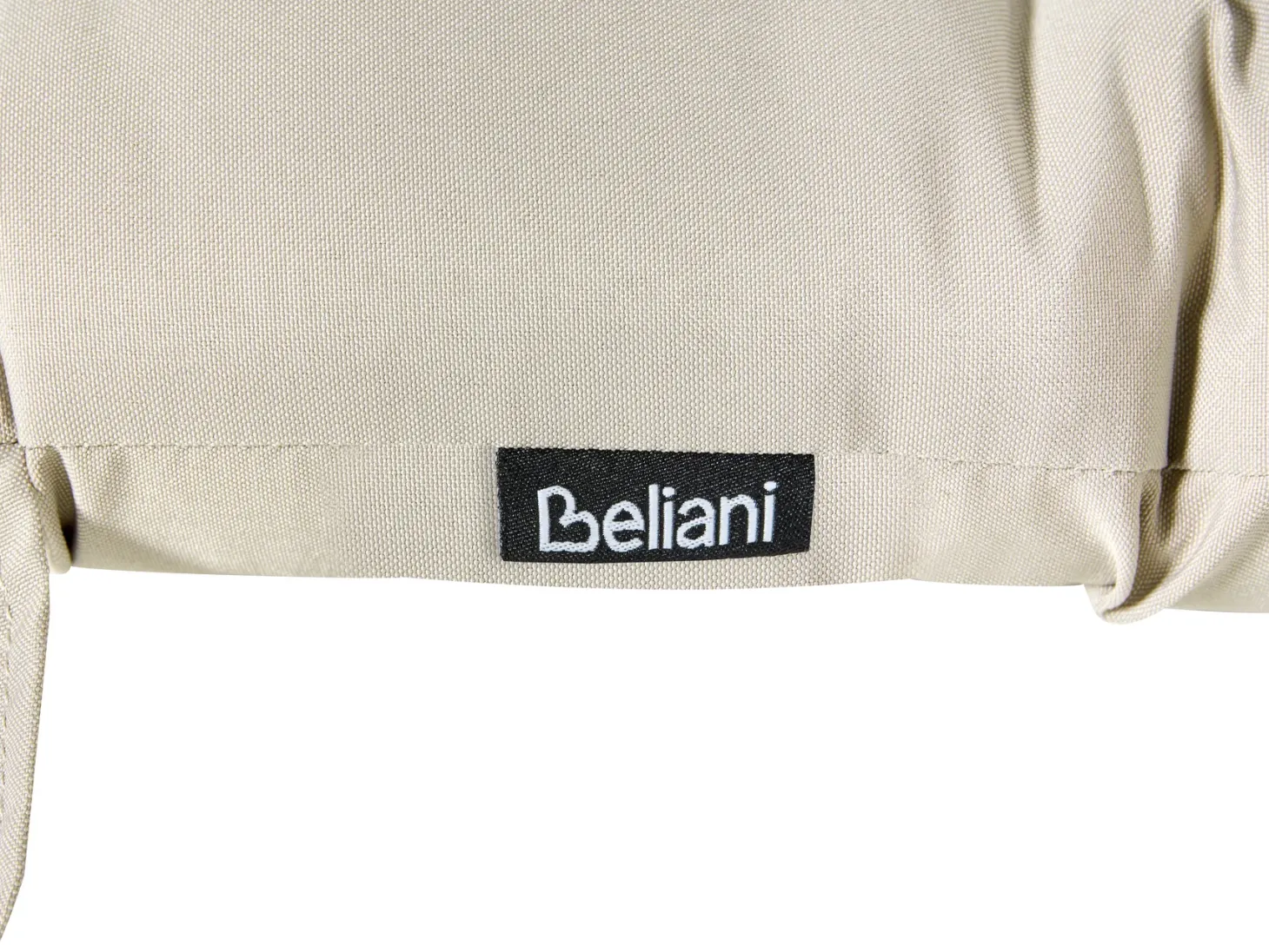 Leżak ogrodowy z poduszką CESANA PREMIUM Rozkładany Drewno akacjowe Beżowoszary