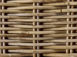 Leżak ogrodowy z poduszką PALESE Rozkładany Rattan Naturalny